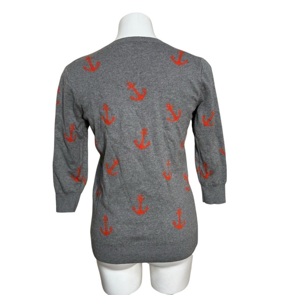 Banana Republic crew neck sweater Anchor nautical Fisherman core Montauk size M - Picture 2 of 4